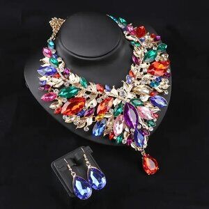 Boho Luxury Celestial Synthetic Crystal Jewelry Set #451